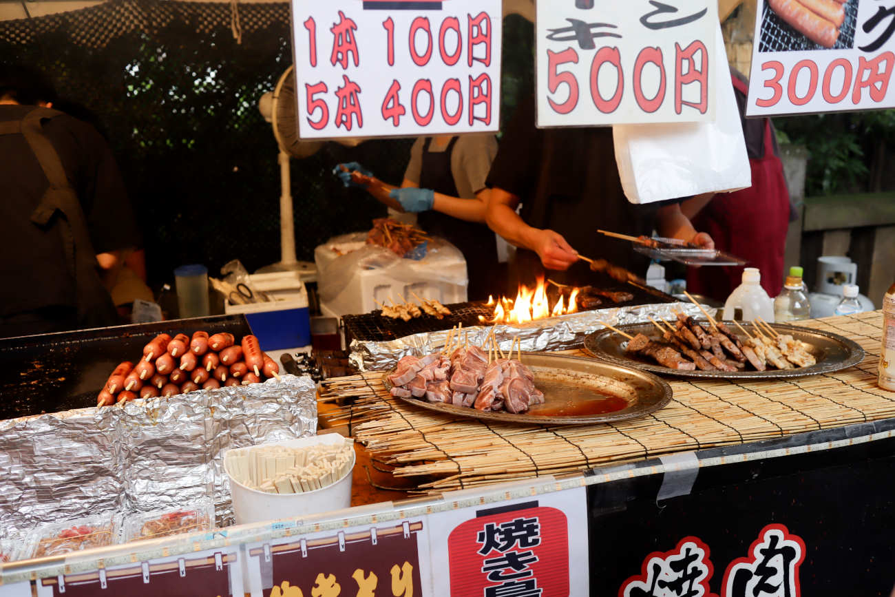 赤堤六所神社 例大祭2024の焼鳥