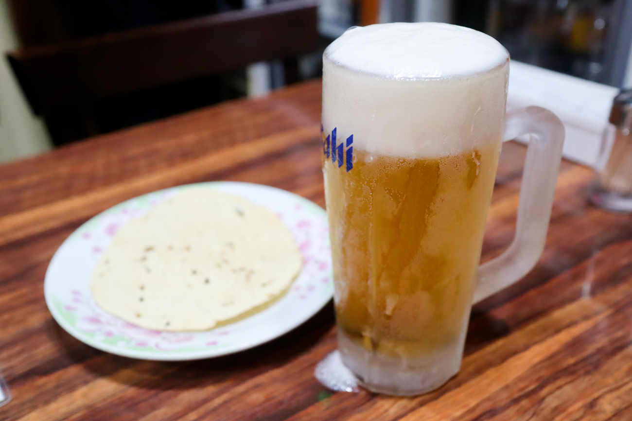 下高井戸 インド料理ミランの生ビール 325円