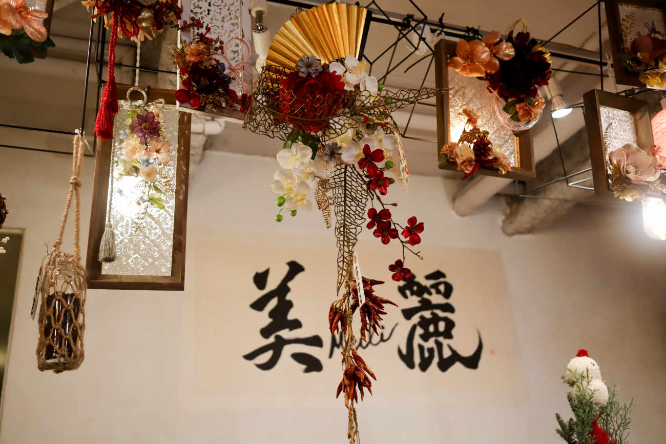 下高井戸 台湾カフェ MEILIの飾り付け