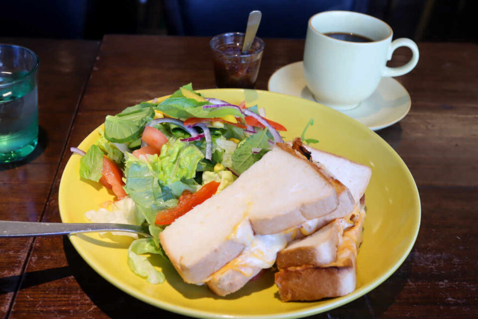 下高井戸 コーヒーハウスぽえむのクロックムッシュモーニング 1,050円
