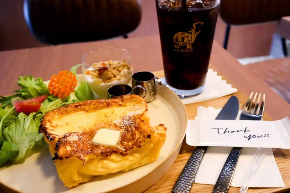 下高井戸 Mr. Hippo Coffeeのフレンチトーストセット 1,100円