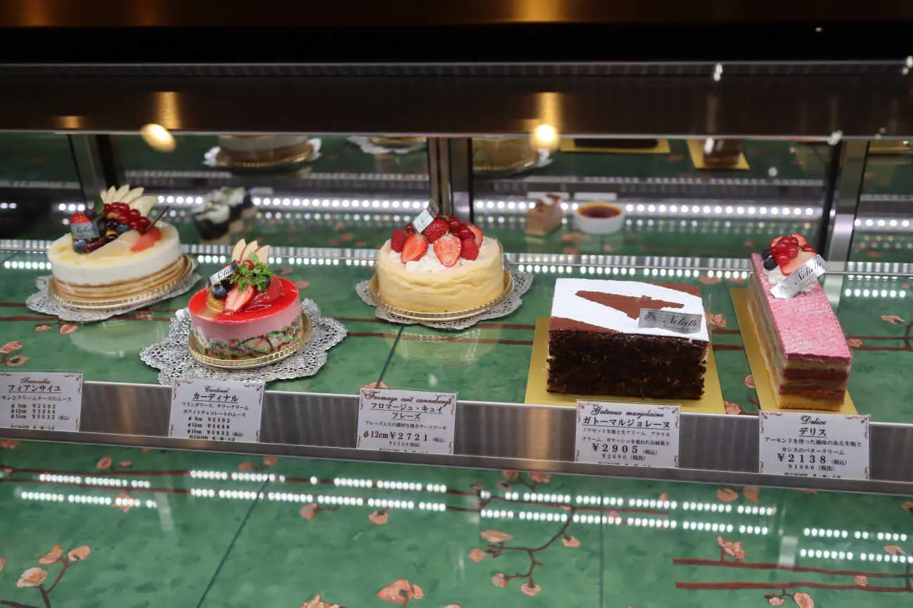 下高井戸 ノリエットのケーキのショーケース 