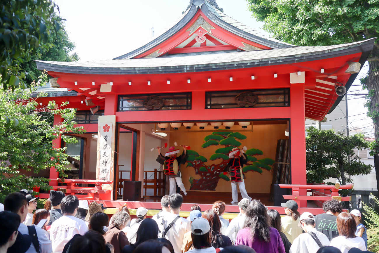菅原神社 弁天まつり2026の花鳥風月（田楽太鼓）